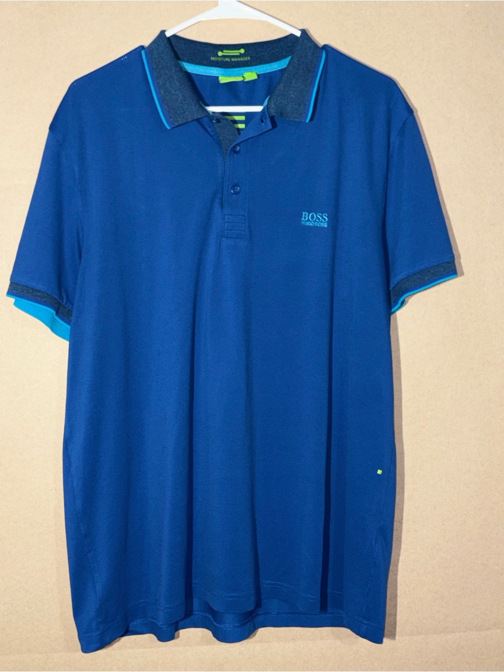 Boss Men's Royal Blue Polo with Teal Trim